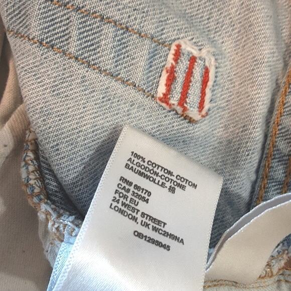 Urban Outfitters BDG High Rise Loose Baggy Oversized Distress Wide Leg Jeans 28 - Picture 10 of 12